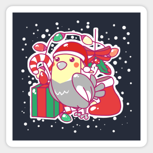 Christmas Cockatiel Sticker